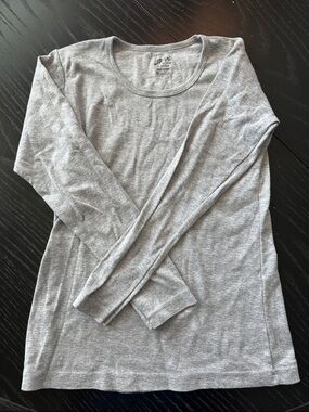 Basic Long Sleeve Tee - Gray - Kids